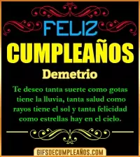 GIF Frases de Cumpleaños Demetrio